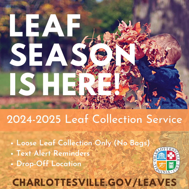 Leaf season is quickly approaching! Collections start on Monday November 4th and each neighborhood will be visited by vacuum trucks three times during the season on a set rotating schedule.