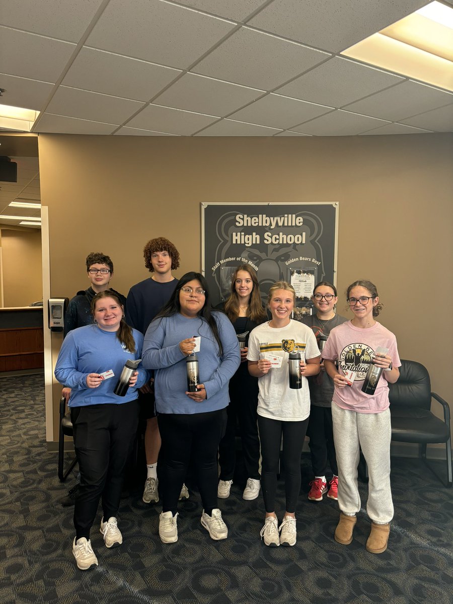 Congrats to this month’s Bears Best students for demonstrating the trait of effort! <a href="/SHSGoldenBears/">SHS Golden Bears</a> <a href="/shelbyhsbears/">Shelbyville High School</a> <a href="/b_kompara/">Bri Kompara</a> <a href="/mvance7575/">Matt Vance</a>