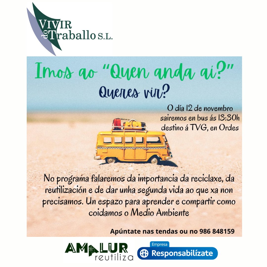 🌱 Acompáñanos en “Quen anda aí?”! 🌱

📍 Non faltes. Apúntate xa nas nosas tendas ou chámanos ao 986 848159!