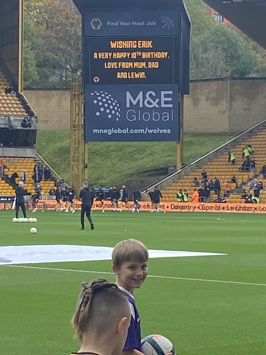Erik had a great day as premier league mascot Sunday