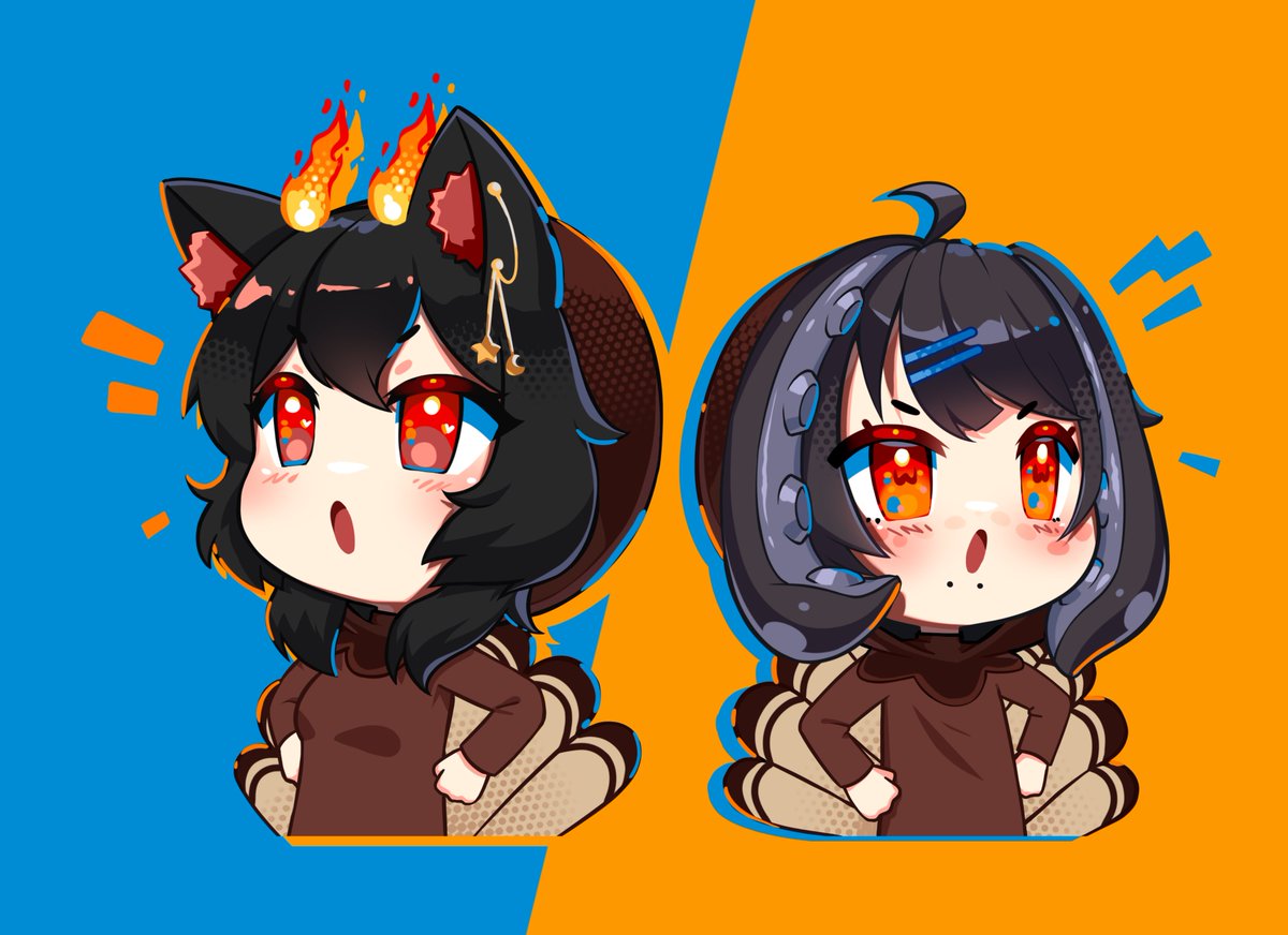 Mokona_VT's tweet photo. Don’t mind us just two totally normal turkeys here!!

Hehe I love this art so so much. Thank you @ZedZquid for this amazing gift and a big thank you to Blob who made this beautiful art (their link is below) 

#Vtuber #ZquidArt #Mokona_Art https://t.co/hW3ploJIRm
