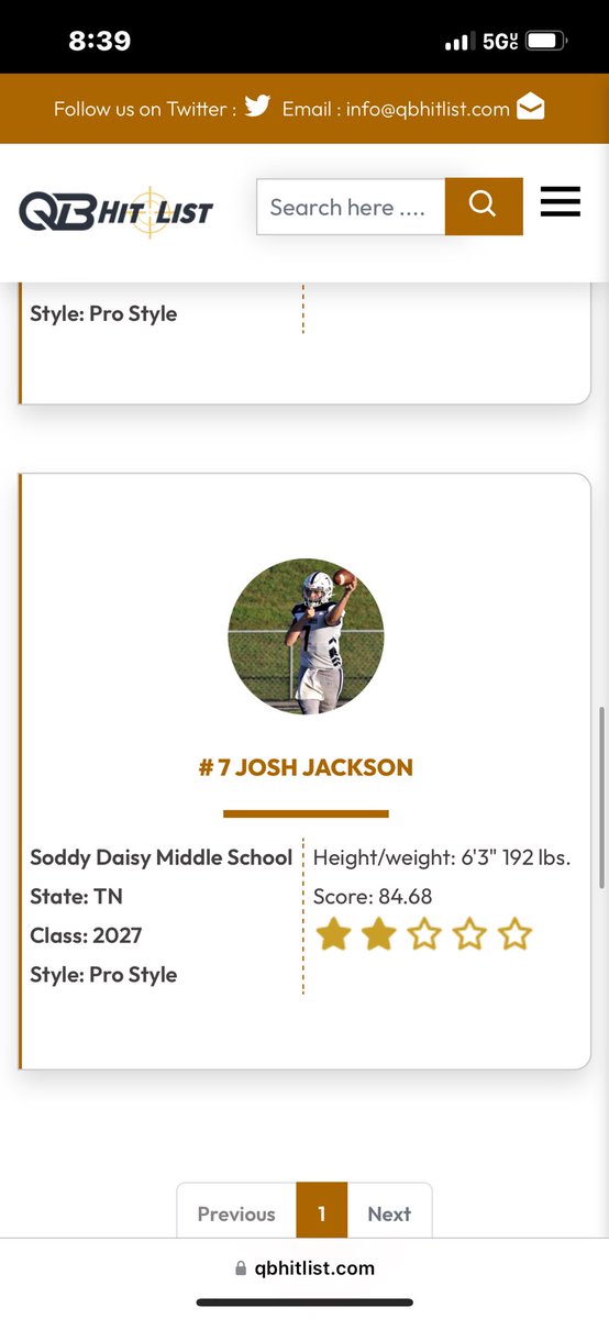 Josh Jackson 2027 (@josh4jackson) on Twitter photo Thank you <a href="/QBHitList/">QBHitList.com</a> for ranking me 7th in Pro Style 2027 QB’s <a href="/RecruitRedBank/">Red Bank HS Football Recruiting</a> <a href="/Redbank_fb/">Red Bank HS Football</a> Thank you <a href="/QBHitList/">QBHitList.com</a> for ranking me 7th in Pro Style 2027 QB’s <a href="/RecruitRedBank/">Red Bank HS Football Recruiting</a> <a href="/Redbank_fb/">Red Bank HS Football</a>