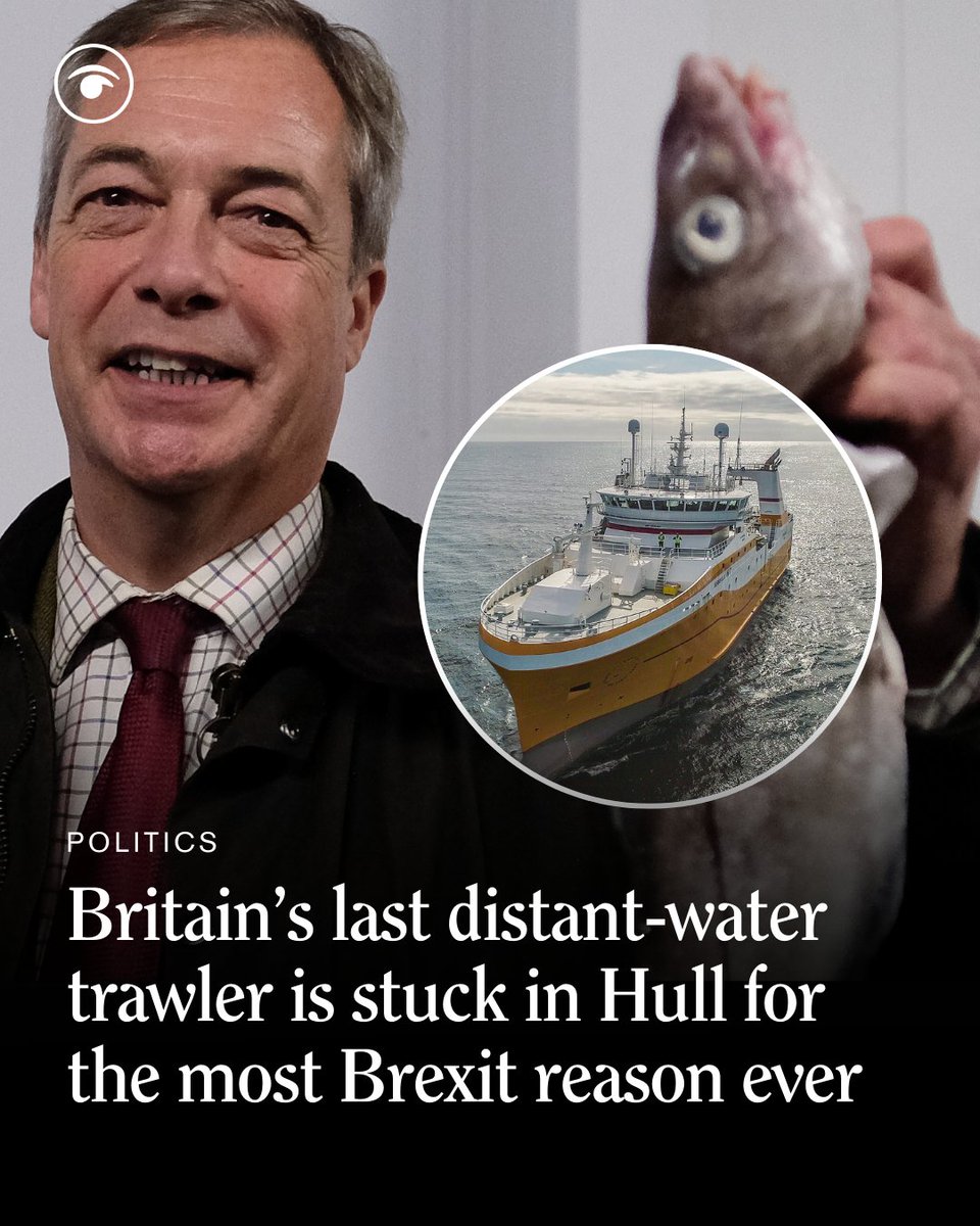 The ship should be stocking British chippies with whitefish, but it can't go anywhere because there's no quota left to fish 🤦