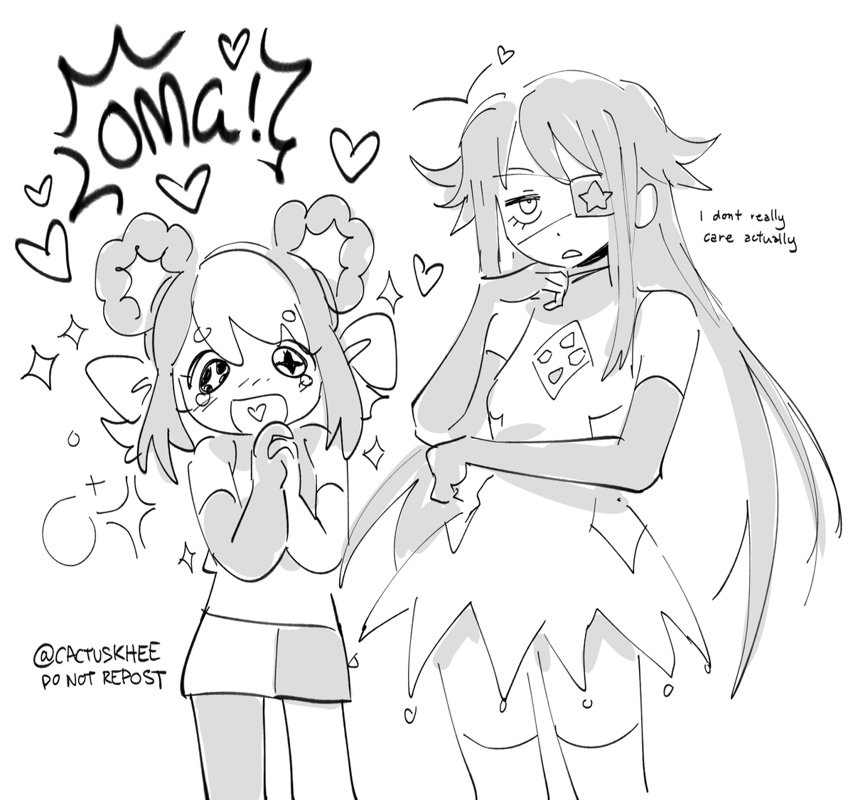 i need to become obsessed with my OCs again // BW + CMYK