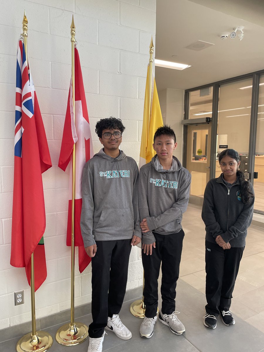 Congrats to Suhaas, Varsha and Adrian for finishing top 3 in our school for the Caribou Math Contest.  Congrats to Suhaas for getting a perfect score and being tied for 1st in the world, with Varsha and Adrian also ranking in the top 500 in the world! #SKMath 🥇🥈🥉