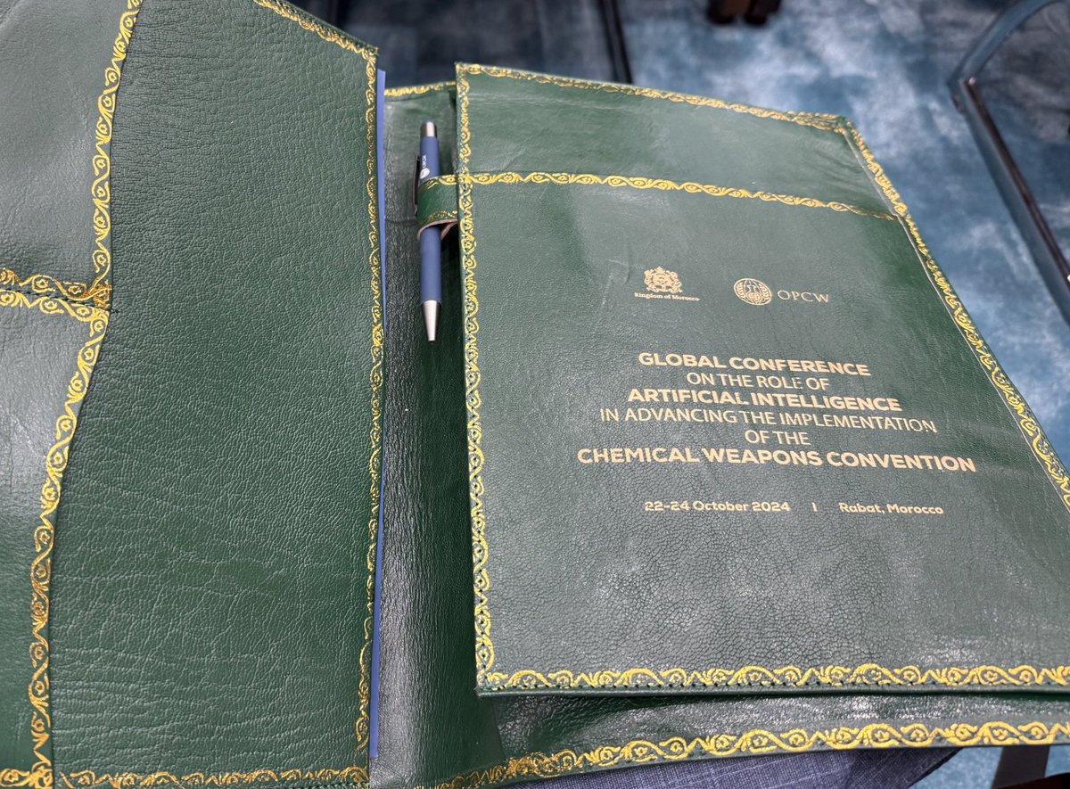 Honored to attend the Global Conference on AI &amp; the Chemical Weapons Convention in Rabat, Morocco. AI offers immense potential to strengthen OPCW’s mission, with responsibility and the right governance. 

Grateful to the <a href="/Marocdiplo_EN/">Moroccan Diplomacy 🇲🇦</a> &amp; <a href="/OPCW/">OPCW</a> for organizing this critical event.