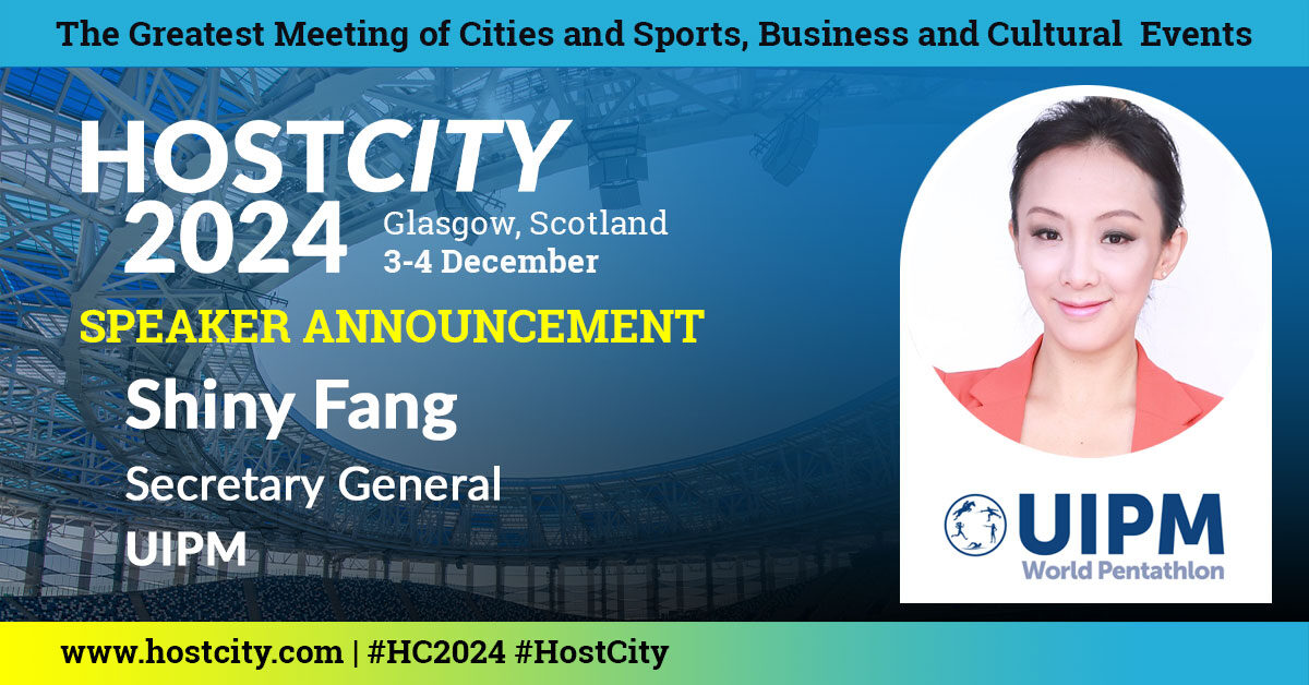 Introducing <a href="/ShinyFangUIPM/">Shiny</a>, Secretary General of <a href="/WorldPentathlon/">UIPM - World Pentathlon</a> as a speaker at #HostCity 2024! She will share insights on DEI in #EventGovernance &amp; how to inspire action on inclusivity. Join us for this engaging discussion!
✔️REGISTER here: tinyurl.com/3d8d2hbw
#HC2024
