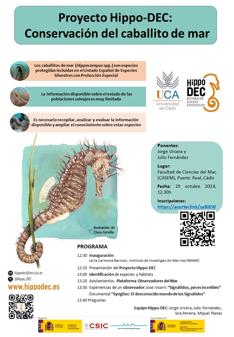 Proyecto Hippo-DEC (@hippo_dec) on Twitter photo 🎤Y seguimos con las Presentaciones del proyecto <a href="/Hippo_DEC/">Proyecto Hippo-DEC</a> 🐟la semana que viene estaremos en <a href="/Divulga_UCA/">UCC+i - Universidad de Cádiz</a>, Cádiz. Regístrate en👉 acortar.link/uxBIKW
#caballitosdemar #signátidos <a href="/IIM_CSIC/">Instituto de Investigacións Mariñas - CSIC</a> <a href="/CIM_Uvigo/">CIM UVigo</a> <a href="/eurosyng/">🇪 🇺 🇷 🇴 🇸 🇾 🇳 🇬</a> <a href="/obsdelmar/">Observadores del Mar</a> 🎤Y seguimos con las Presentaciones del proyecto <a href="/Hippo_DEC/">Proyecto Hippo-DEC</a> 🐟la semana que viene estaremos en <a href="/Divulga_UCA/">UCC+i - Universidad de Cádiz</a>, Cádiz. Regístrate en👉 acortar.link/uxBIKW
#caballitosdemar #signátidos <a href="/IIM_CSIC/">Instituto de Investigacións Mariñas - CSIC</a> <a href="/CIM_Uvigo/">CIM UVigo</a> <a href="/eurosyng/">🇪 🇺 🇷 🇴 🇸 🇾 🇳 🇬</a> <a href="/obsdelmar/">Observadores del Mar</a>