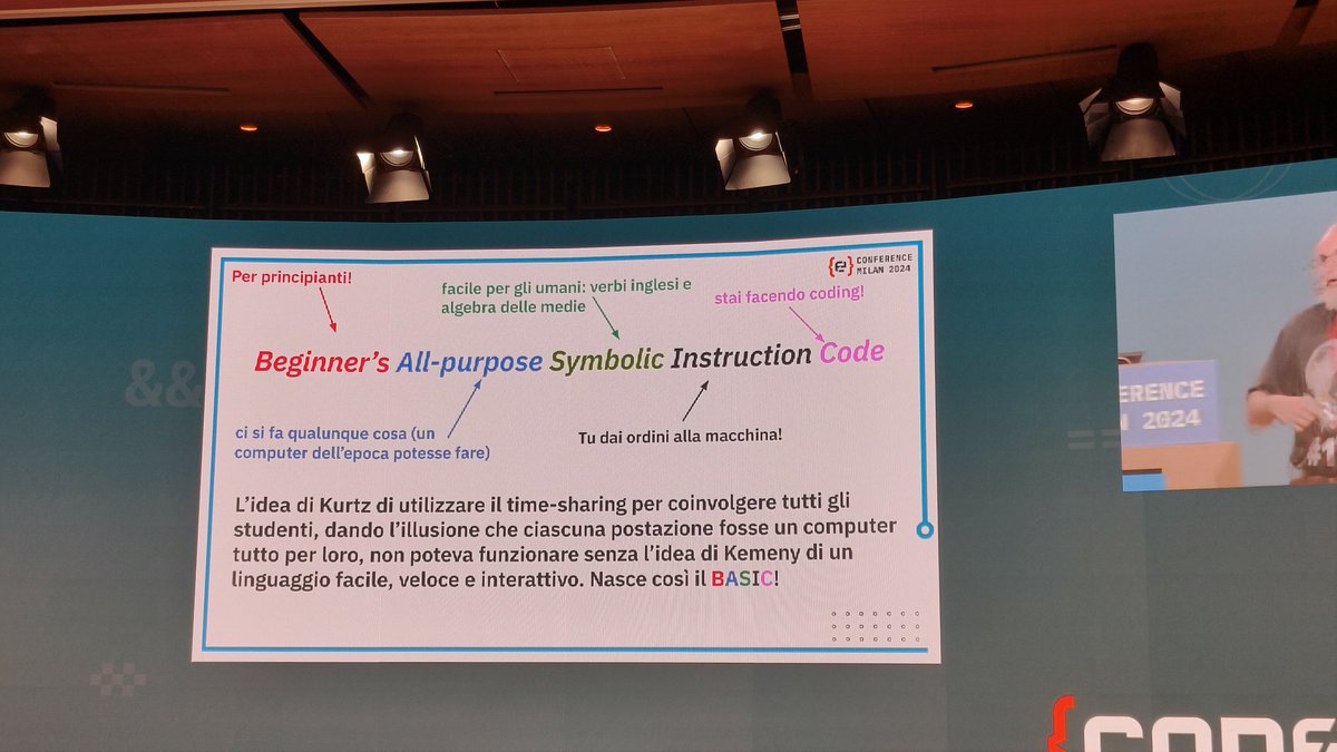 loige's tweet image. Today, thanks to the amazing @www_caressa_it, I finally learned that BASIC (the language that kickstarted my journey in the world of software engineering) is an acronym 🤯

#CodemotionMilan24