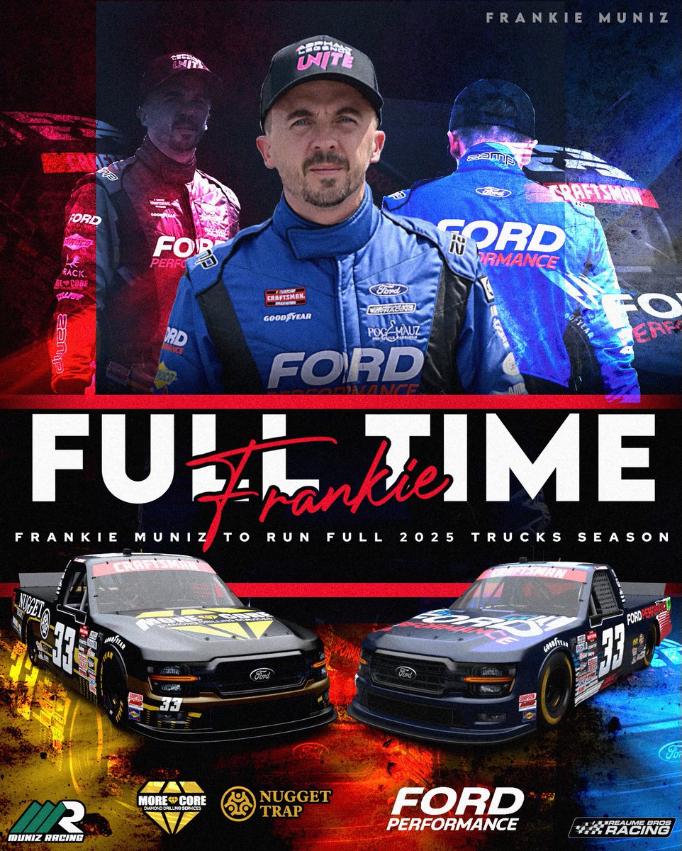 Contract signed! Frankie Muniz to the No. 33 full-time in 2025! 🖊️