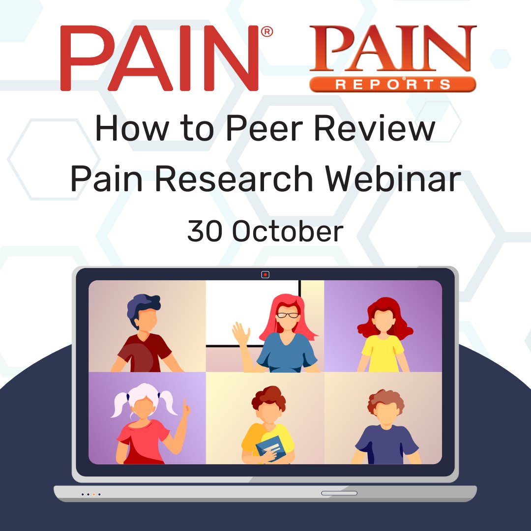 Don't miss the 30 October webinar, “How to Peer Review Pain Research,” hosted by IASP’s Early Career Network. Join Editors-in-Chief Karen Davis, PhD, and David Yarnitsky, MD for expert tips on peer reviewing. Register now! bit.ly/4gyt8xf