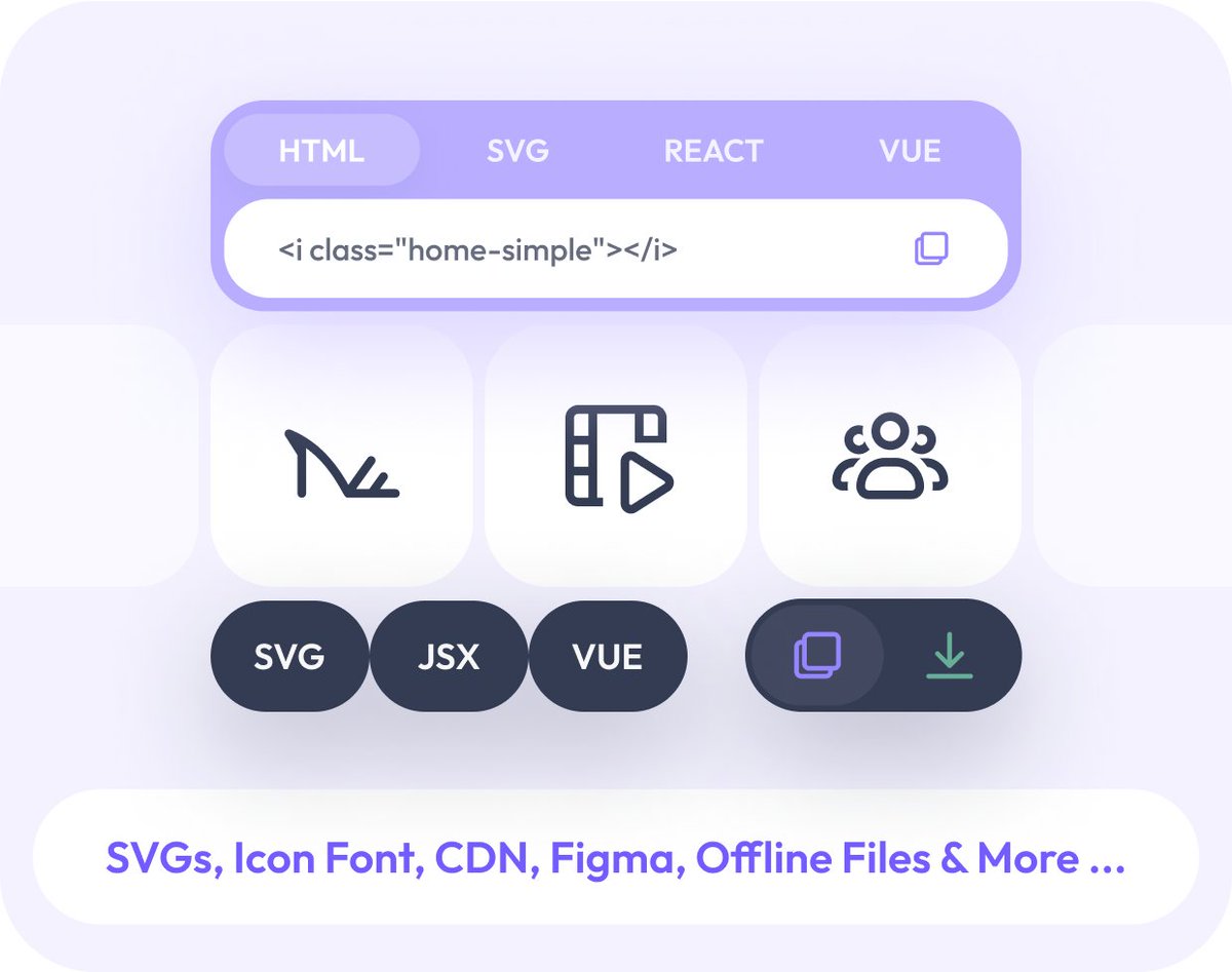 Regular Variation is now available in all sorts of formats! 🛠️

You can now download it directly from your account after or access from icons page ✨

✅ Pro Icon Font CDN is ready! 
✅ Pro Icon Font Offline files are here!
✅ SVGs have landed!
✅ Offline Figma files are here!