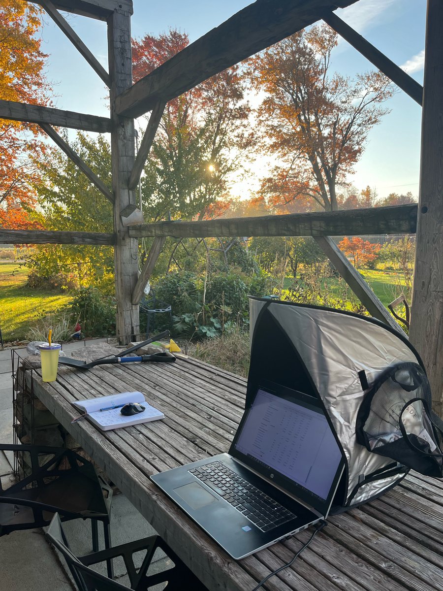 VELDarchitect's tweet image. Last day working on my porch, likely (but I hope not). You may need a warm cup this morning for your hands. Enjoy the beautiful weather everyone!