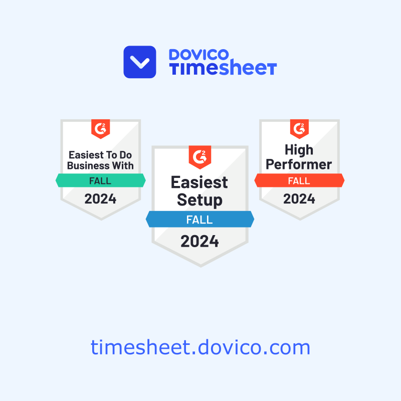We're thrilled to announce that we've received three Fall G2 badges🏆! At Dovico, getting you up and running quickly is our goal because time is your most valuable asset. Not using Dovico Timesheet yet? Try it for free for 30 days: timesheet.dovico.com/pricing 

#G2 #Dovico #Timesheet