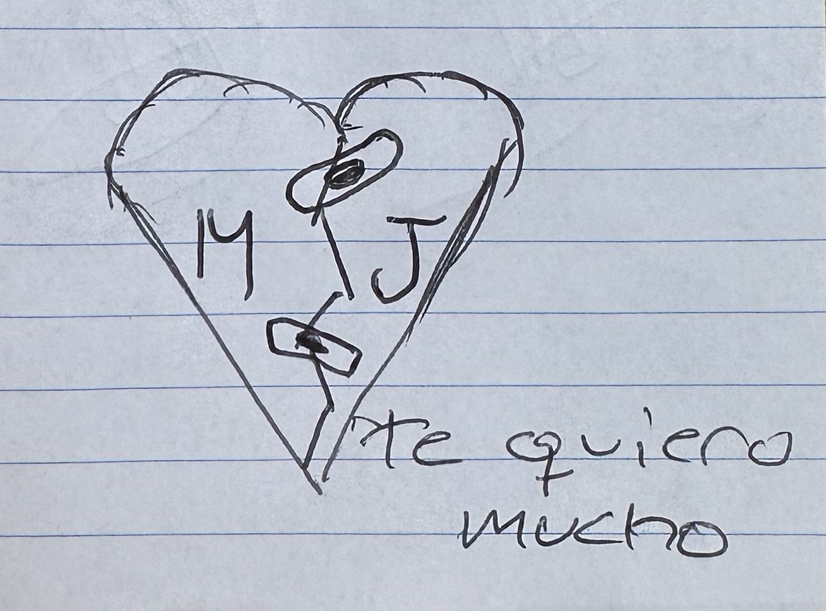 Le pregunté a mi hijo porque la carta hermosa que me hizo para el día de la madre termina con un corazón con nuestras iniciales que está roto y con curitas y me dijo PORQUE UNA VEZ NOS PELEAMOS.