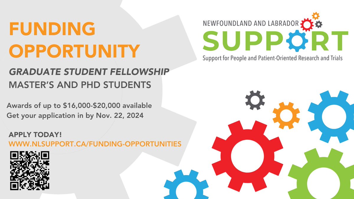 Applications are now open for our Graduate Student Fellowships in patient-oriented research! Deadline: November 22. Learn more and apply at nlsupport.ca/funding-opport…