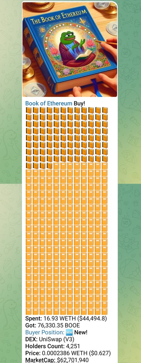 I hope everyone has been studying FBB4 and $BOOE.

Billions are destined for <a href="/Bookof_Eth/">The Book of Ethereum 📘</a> 📖