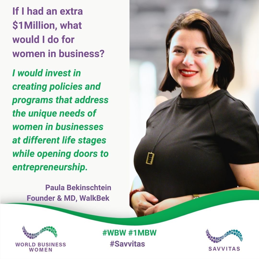 Last Thursday’s #WBWDay brought together global leaders to champion women in business. Paula Bekinschtein, Founder of WalkBek Consulting, envisions policies that empower women to thrive in every stage of their journey—balancing career, family, health, and entrepreneurship.