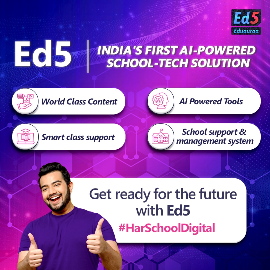 Ed5AI's tweet photo. The future is here, and it's powered by AI! Is your school ready to harness its potential? Ed5 offers the ultimate solution with cutting-edge AI tools, world-class content, and a robust management system designed for success. Embrace it and revolutionize your educational journey! https://t.co/NblYXl4Pxd