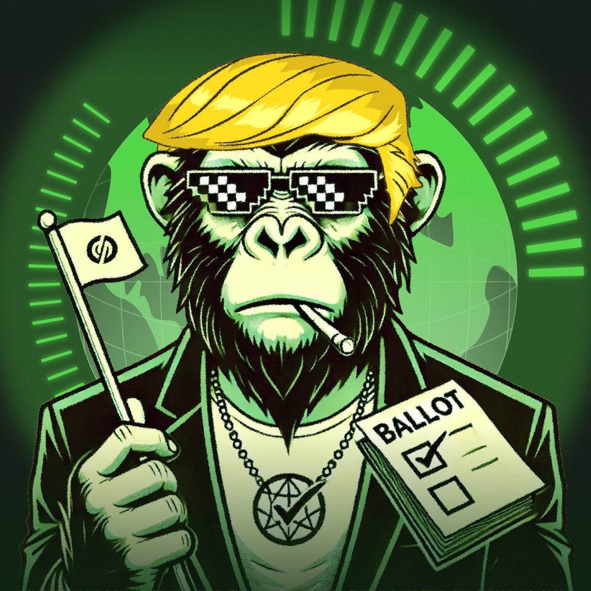 DemocracyProj22's tweet image. Democracy isn't just for the polls,
it's for the apes too. 🦍
Vote wisely 🤝