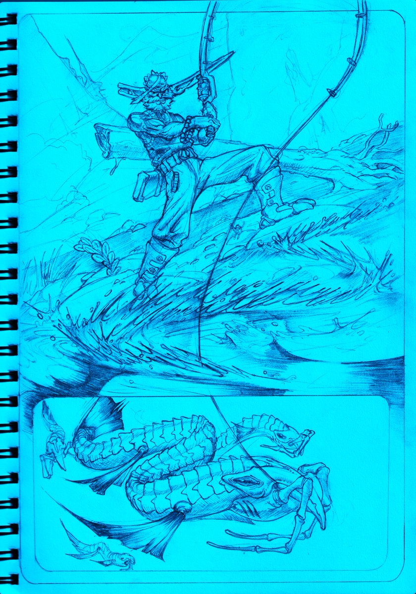 Marrowire's tweet image. Some pages of a comic idea might do in the future