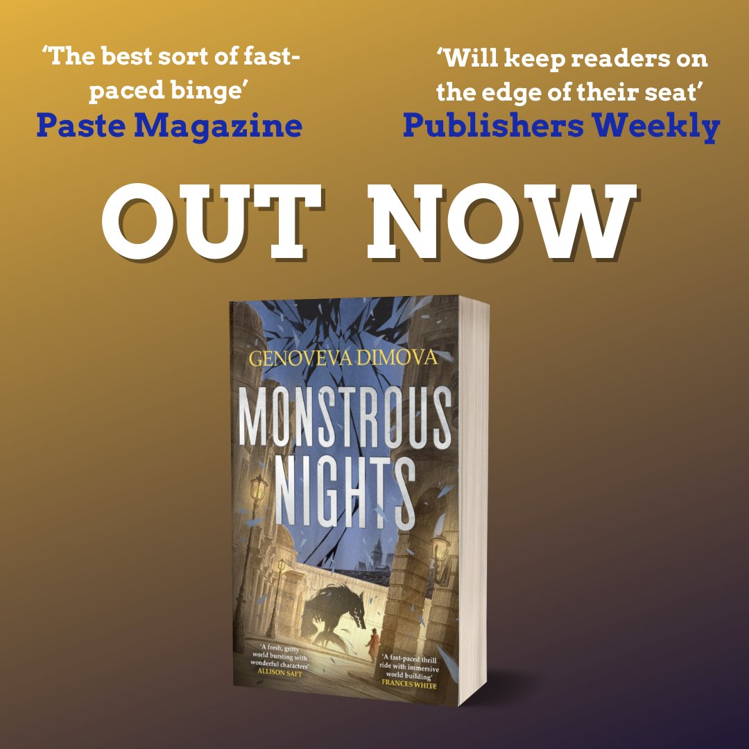 Wildfire Books (@wildfirebks) on Twitter photo Happy publication day to <a href="/gen_dimova/">Genoveva Dimova (find me on Insta & Bluesky!)</a>!
MONSTROUS NIGHTS, the breakneck conclusion to her fiercely original fantasy duology is out TODAY
Order your copy via shorturl.at/hVuIi Happy publication day to <a href="/gen_dimova/">Genoveva Dimova (find me on Insta & Bluesky!)</a>!
MONSTROUS NIGHTS, the breakneck conclusion to her fiercely original fantasy duology is out TODAY
Order your copy via shorturl.at/hVuIi