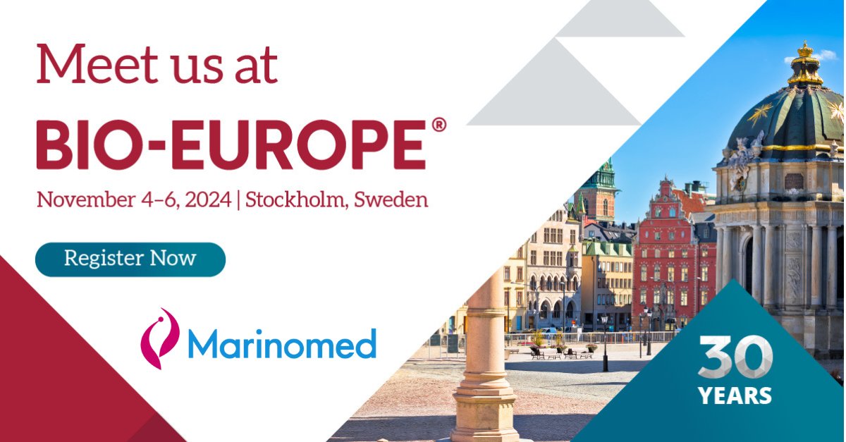 Meet our BD-team at #BIOEurope in Stockholm from November 4-6, 2024!

Arrange a meeting ➡️ informaconnect.com/bioeurope/part… or email us at bd@marinomed.com!

<a href="/EBDgroup/">EBD Group</a> #oceanofideas #tacrosolv #budesolv #solv4u #partneringone