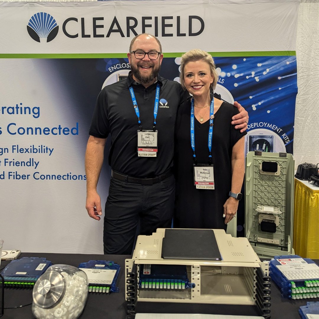 ClearfieldFiber's tweet image. See Justin Zell and Kala McKinnon at the Mid-America Telecom Showcase &amp;amp; Seminar (MATSS) this week! #MATSS