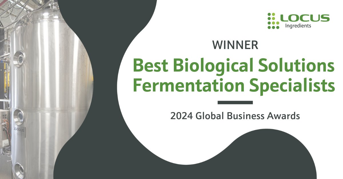 #Fermentation is the future of sustainable #ingredients. <a href="/Locus_I/">Locus Ingredients</a> and our parent company <a href="/LocusFS/">Locus Fermentation Solutions</a> are leading the way. We've been named winner for Best Biological Solutions Fermentation Specialists in the <a href="/Corp_Vision/">Corporate Vision</a> Global Business Awards: bit.ly/3AcbziJ