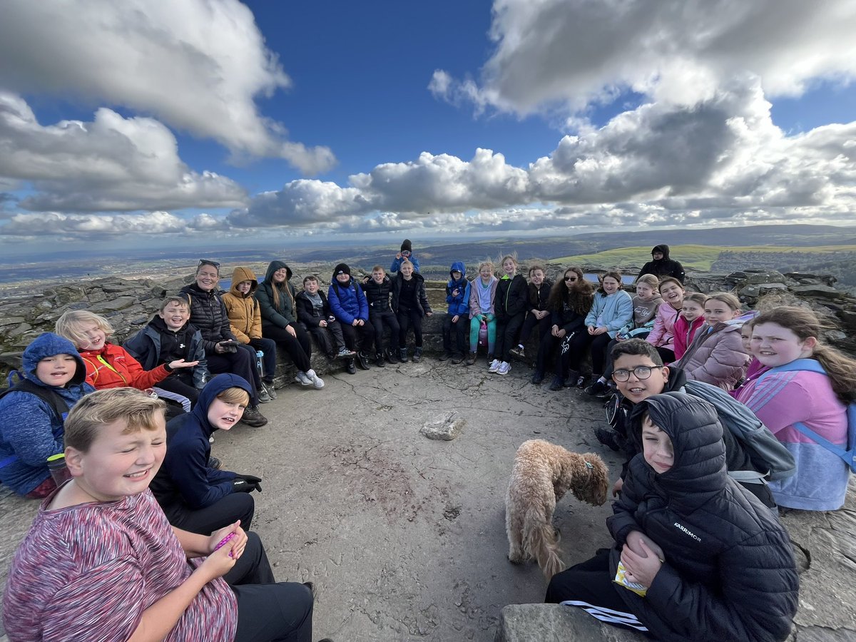 SpiritPrimary's tweet photo. After a long climb up Moel Famau today,Day 2 at #Colomendy is nearly complete ๐The children have shown #Resilience in abundance today, pushing themselves out of their comfort zones &the view at the top made it all worthwhile.#ExcellenceandAchievement #TheHolySpiritWay ๐๏ธ๐ฅ https://t.co/i21cvztxMP