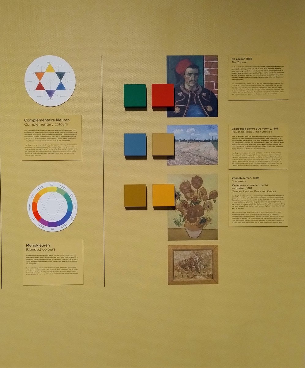 La physique est partout, même au musée Van Gogh d'Amsterdam 😉🇳🇱. Un clin d'œil à Charles Blanc qui a grandement inspiré l'artiste avec ces couples de couleurs contrastées.