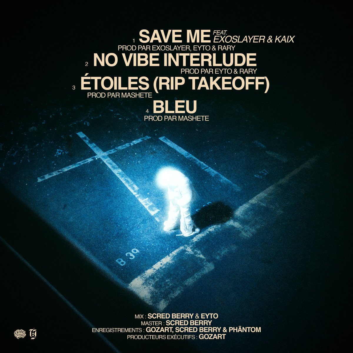 LA LUMIÈRE DANS L’OBSCURITÉ 
4 TITRES, 2 INVITÉS 
DISPONIBLE LE 25.10 🔒
<a href="/exoslayer33/">EXOSLAYER</a> <a href="/kaixrsc/">La Trap en personne 🥷🏽</a> 

Merci à toutes les personnes qui ont participé de près ou de loin dans l’élaboration de ce projet. (sessions, photos, vidéos) 💿🎧🧊👥🤍💎

GOZART &amp; BEAUTIFULFANTÄSYMUSIC.