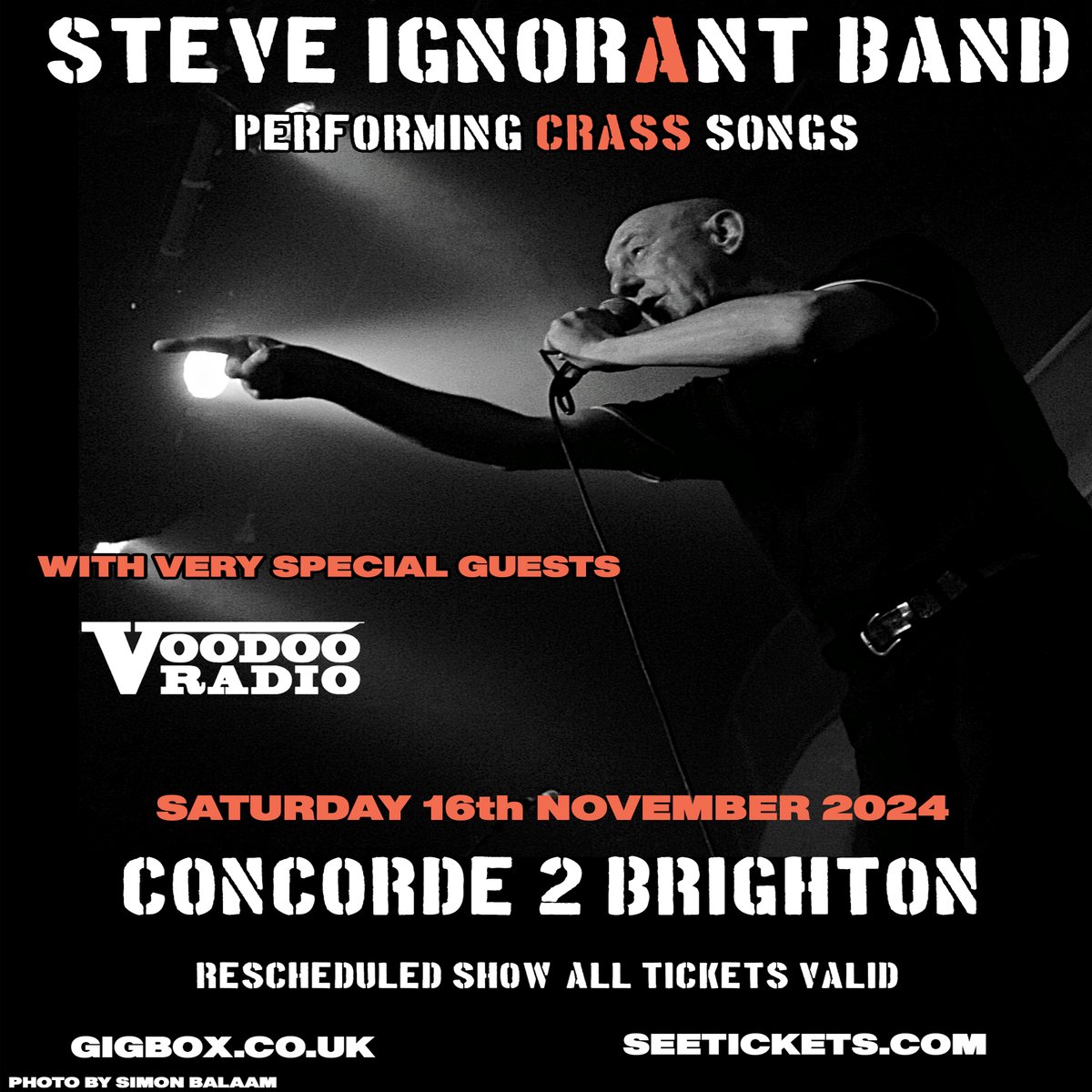 Steve Ignorant (@steveigs) on Twitter photo On 16th November we will be playing at Concorde 2 in Brighton with special guests Voodoo Radio.
It's a great venue with a great sound.
seetickets.com/event/steve-igā¦
#steveignorantband <a href="/voodooradio/">Rod Cochran</a> <a href="/steveigs/">Steve Ignorant</a>
#crass <a href="/concorde_2/">Concorde2</a> On 16th November we will be playing at Concorde 2 in Brighton with special guests Voodoo Radio.
It's a great venue with a great sound.
seetickets.com/event/steve-igā¦
#steveignorantband <a href="/voodooradio/">Rod Cochran</a> <a href="/steveigs/">Steve Ignorant</a>
#crass <a href="/concorde_2/">Concorde2</a>