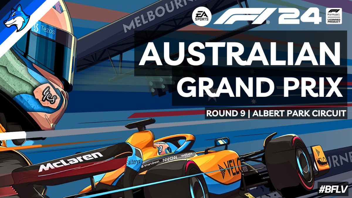 SS_Bluefoxx's tweet photo. 🇦🇺🇦🇺🇦🇺 IT'S AUSTRALIAN GP RACE WEEK! 🇦🇺🇦🇺🇦🇺

Race 9 of BFL V heads down under to the Albert Park Circuit. Will a driver get one hand on the trophy?

▶️LIVE | https://t.co/kaNla9R5iy

#f124 #f124game #f124gameplay #BFL #BFLV #racing #F1Esports #F124League #Australiangp #AUSGP https://t.co/feCkDegLtK