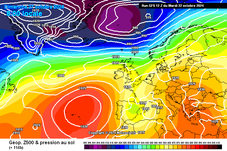alexmegapc's tweet photo. Ai ai ai.. que es comença a posar molt interessant, però que molt 🤣🤣, GFS12Z comença a plegar-se al que veia Europeu fa dies, i després del solc que  ens passaria entre divendres tarda i ara x ara dissabte matí/migdia fa  despenjar un embossament fred molt potent una -26 a 500 hPa!!, cap  endins la península, tot i que sempre diem en aquests casos moviment  erràtic, per despenjar-se de lacirculació general, ara per ara faria  transició cap al SE, podríem tenir una setmaneta vinent entretinguda a partir de diumenge, parlem a 114 h, toca continuar actualitzant.#meteo