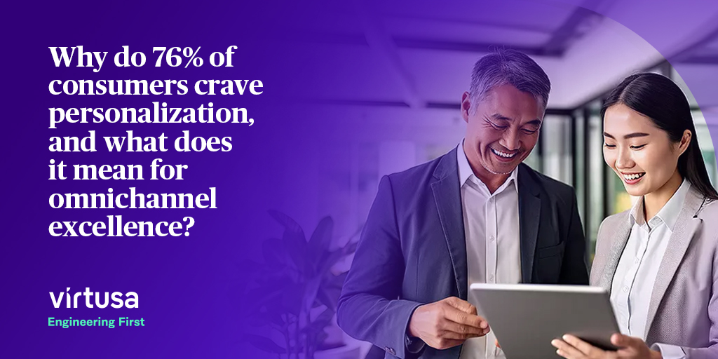 VirtusaCorp's tweet image. Discover how Virtusa can personalize your #digital journey. A well-crafted personalization strategy is key to improving #customerexperiences, increasing marketing ROI, and achieving your #business goals. Learn more: splr.io/6014WEUeu #EngineeringFirst