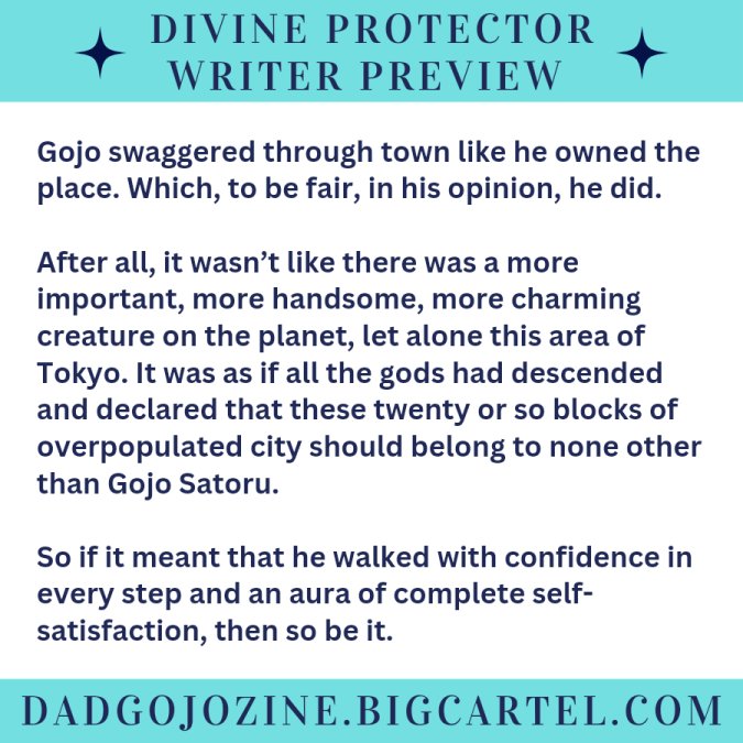 Vanya_Instance's tweet photo. #Gojocat makes his very important appearance in my fic for @dadgojozine ! He's found a strange, scraggly, barking kitten, and he's decided to look after it as his own. 

Wanna read more? Pre orders are open now! Get your hands on this zine whilst you can!

https://t.co/Z8Q3oG85xS https://t.co/HbE72jekKI