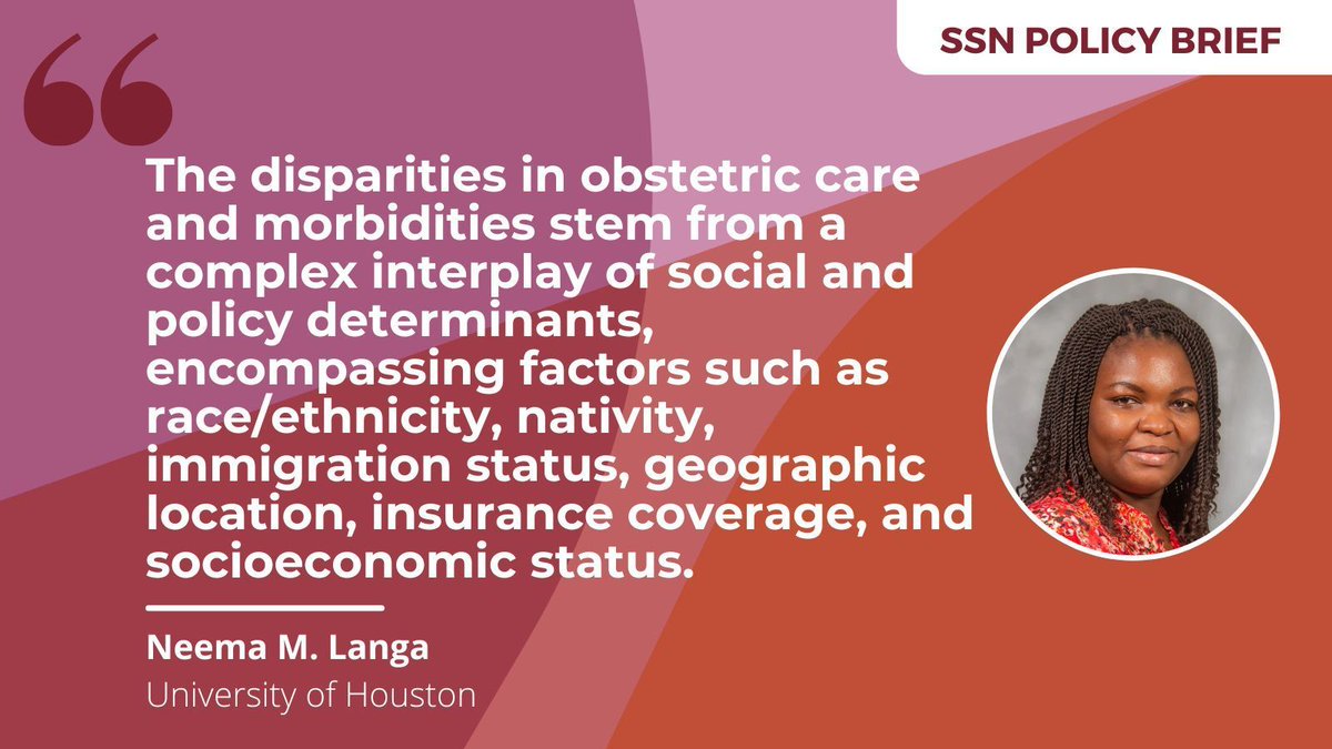 Scholars Strategy Network (bsky: @scholars.org) (@ssnscholars) on Twitter photo #Texas faces challenges in obstetric care & high maternal morbidities. In this brief, Neema Lange (<a href="/UHouston/">University of Houston</a>) offers solutions, like expanding #Medicaid, boosting the maternity healthcare workforce, & increasing public education. #MaternalHealth
Read now: buff.ly/3XYFZxX #Texas faces challenges in obstetric care & high maternal morbidities. In this brief, Neema Lange (<a href="/UHouston/">University of Houston</a>) offers solutions, like expanding #Medicaid, boosting the maternity healthcare workforce, & increasing public education. #MaternalHealth
Read now: buff.ly/3XYFZxX