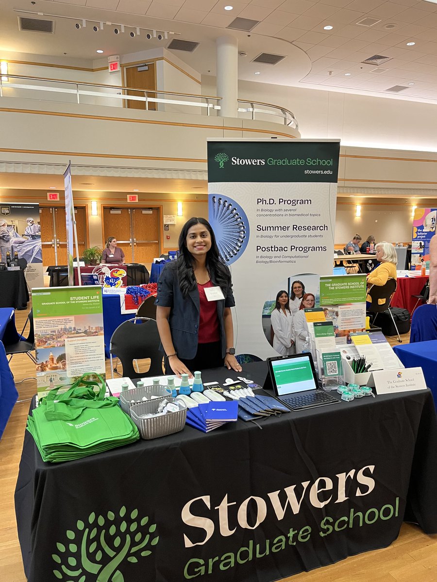 Stowers Grad School (@stowersgrad) on Twitter photo Are you attending the <a href="/UnivOfKansas/">University of Kansas</a> Science Careers Expo today? Stop by table 41 to learn all about #StowersGrad programs! #PhD #GradSchool Are you attending the <a href="/UnivOfKansas/">University of Kansas</a> Science Careers Expo today? Stop by table 41 to learn all about #StowersGrad programs! #PhD #GradSchool
