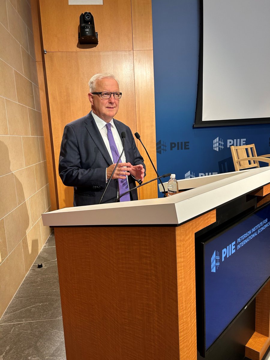 JenniHellstrom's tweet image. Governor @OlliRehn discussed the ongoing @ecb strategy review, geoeconomic fragmentation and Europe’s productivity challenges today at the @PIIE in Washington. 

Read his remarks: suomenpankki.fi/fi/ajankohtais… #MacroWeek2024 #IMFMeetings #ECB