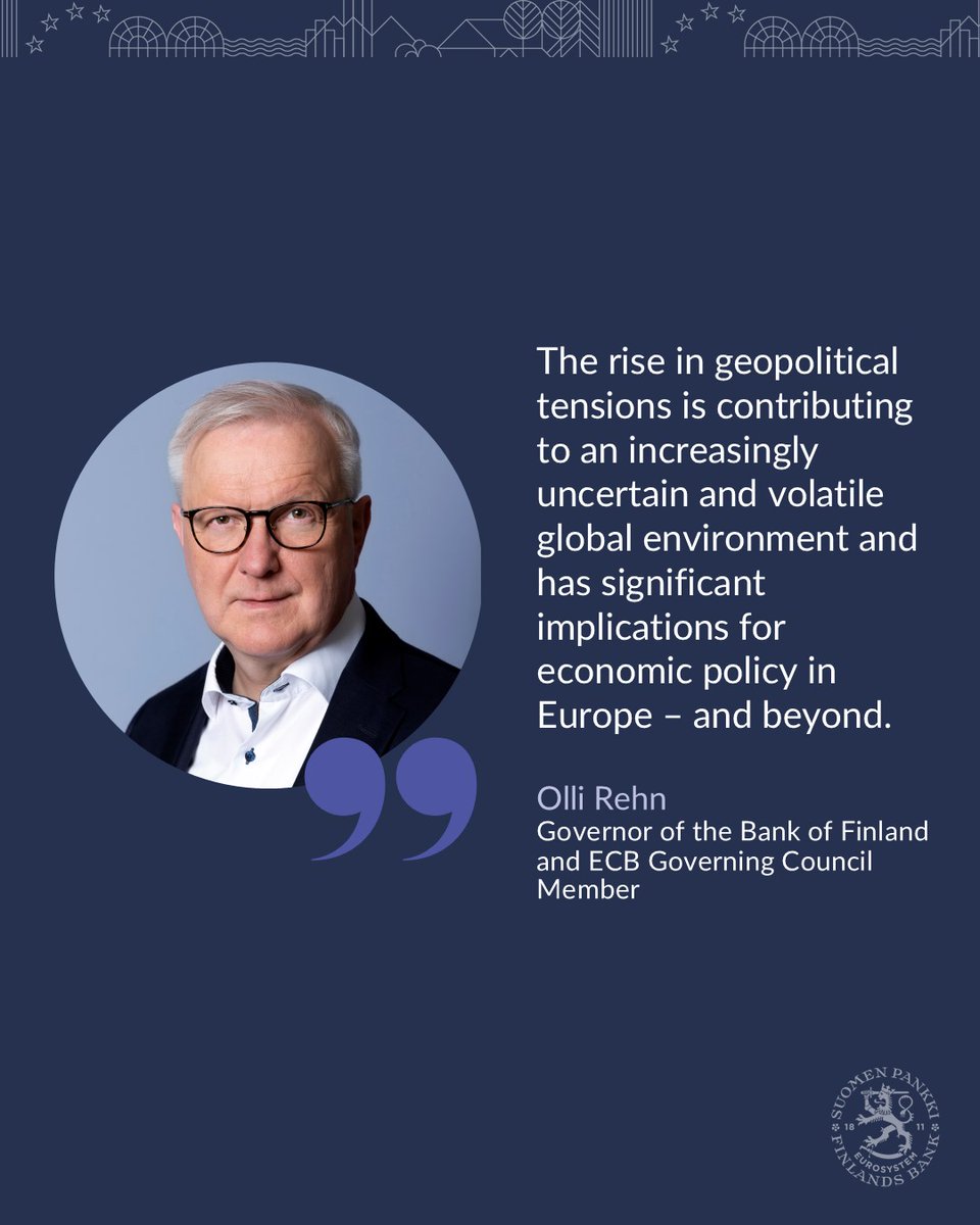 SuomenPankki's tweet image. Bank of Finland Governor @ollirehn  delivered remarks on the euro area economy and monetary policy at the Peterson Institute for International Economics. 

suomenpankki.fi/fi/ajankohtais… 

#MacroWeek2024 

@PIIE