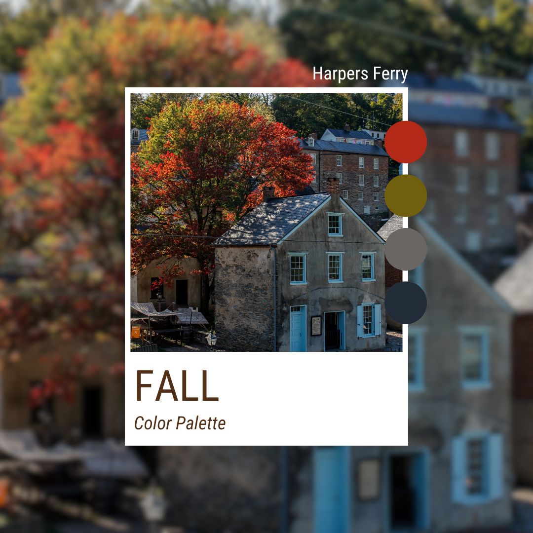 HFPAssociation's tweet photo. As the seasons change, so does the color palette of @HarpersFerryNPS! 🍂 In autumn, this beautiful town becomes a canvas painted with vibrant red, orange, and yellow hues.

🍁 Which fall color speaks to you most? Let us know in the comments! 🎨

#HarpersFerryNHP #NationalColorDay https://t.co/IlduYlUYgj