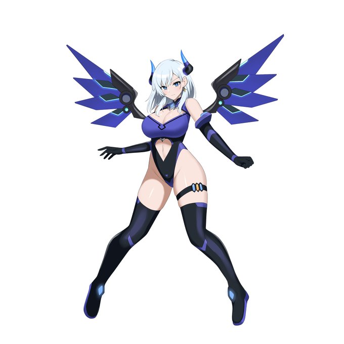 堕天装姫イラ。憤怒のエネルギーを
原動力とする変身ヒロインで、蒼炎を
使って戦うぞ!怒りのボルテージが最大
まで溜まるとパワーアップだ!

ということでskebご依頼でよその子の
デザイン担当しました!
ご依頼ありがとうございました! 