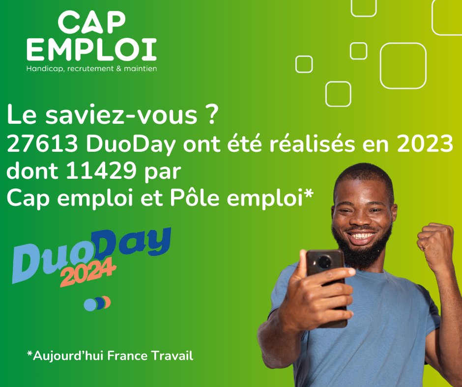 🌟 Participez au #Duoday2024 et faites une différence ! 🌟
Le 21 novembre, engagez-vous a pour une journée de rencontres et de partages autour de l’insertion professionnelle des personnes en situation de handicap. 🤝
En savoir plus : urlz.fr/sIe2
#DuoDay2024 #SEEPH2024