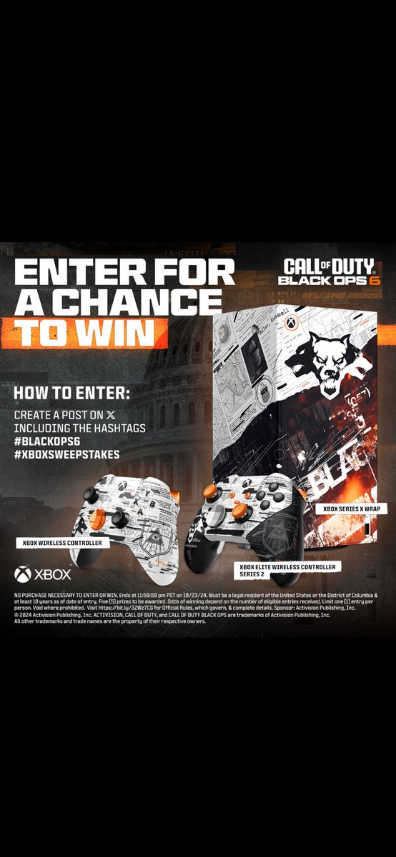 #BlackOps6  &amp; #Xboxsweepstakes