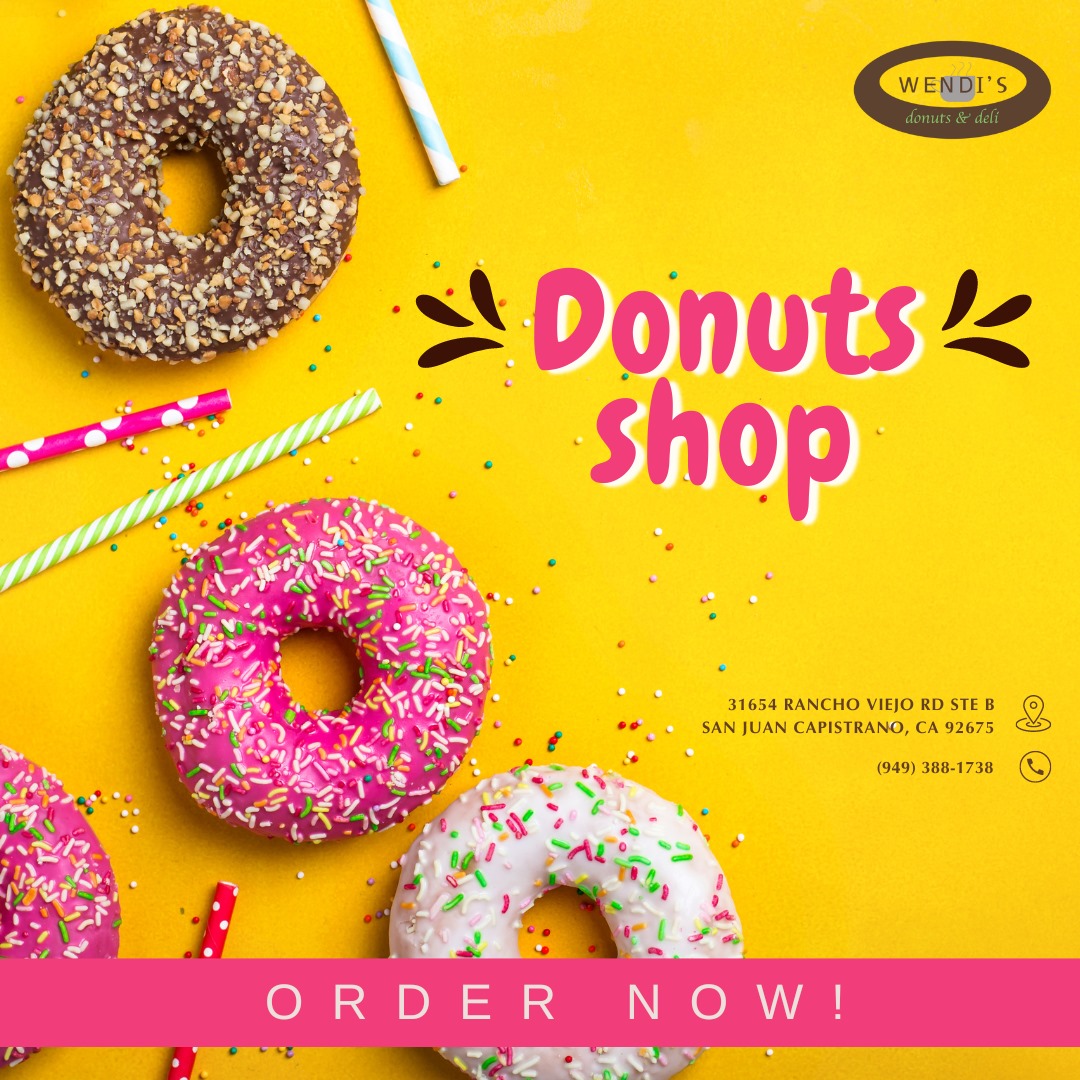 wendidonuts's tweet image. Indulge in our freshly baked donuts, made with love and the finest ingredients. From classic glazed to decadent chocolate-covered, we've got a flavor for every craving. 🤤 Visit us today or order online for delivery!
.
.
#WendisDonuts #DonutShop #FreshlyBaked #Bakery #SweetTreats