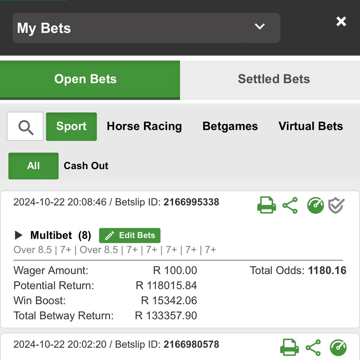 venda_guy2's tweet photo. Betway boom R100k it’s coming home 🤯🤯🤞🤞🤞💰💰💰💰 https://t.co/QWyl9dzZLl