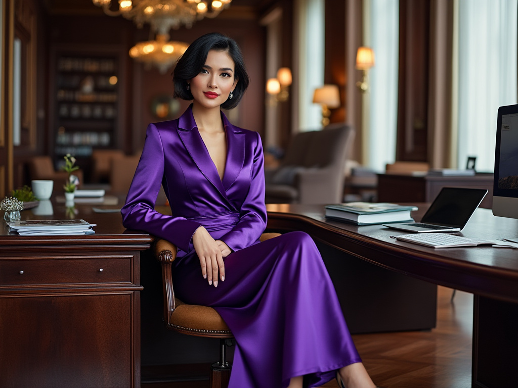 AIFashionChic's tweet photo. Unstoppable confidence meets high-tech vision. The future is female, and it’s fierce 
#WomenLead #HighTechOffice #LeadershipGoals

image by @grok https://t.co/7YhKNWSoPH