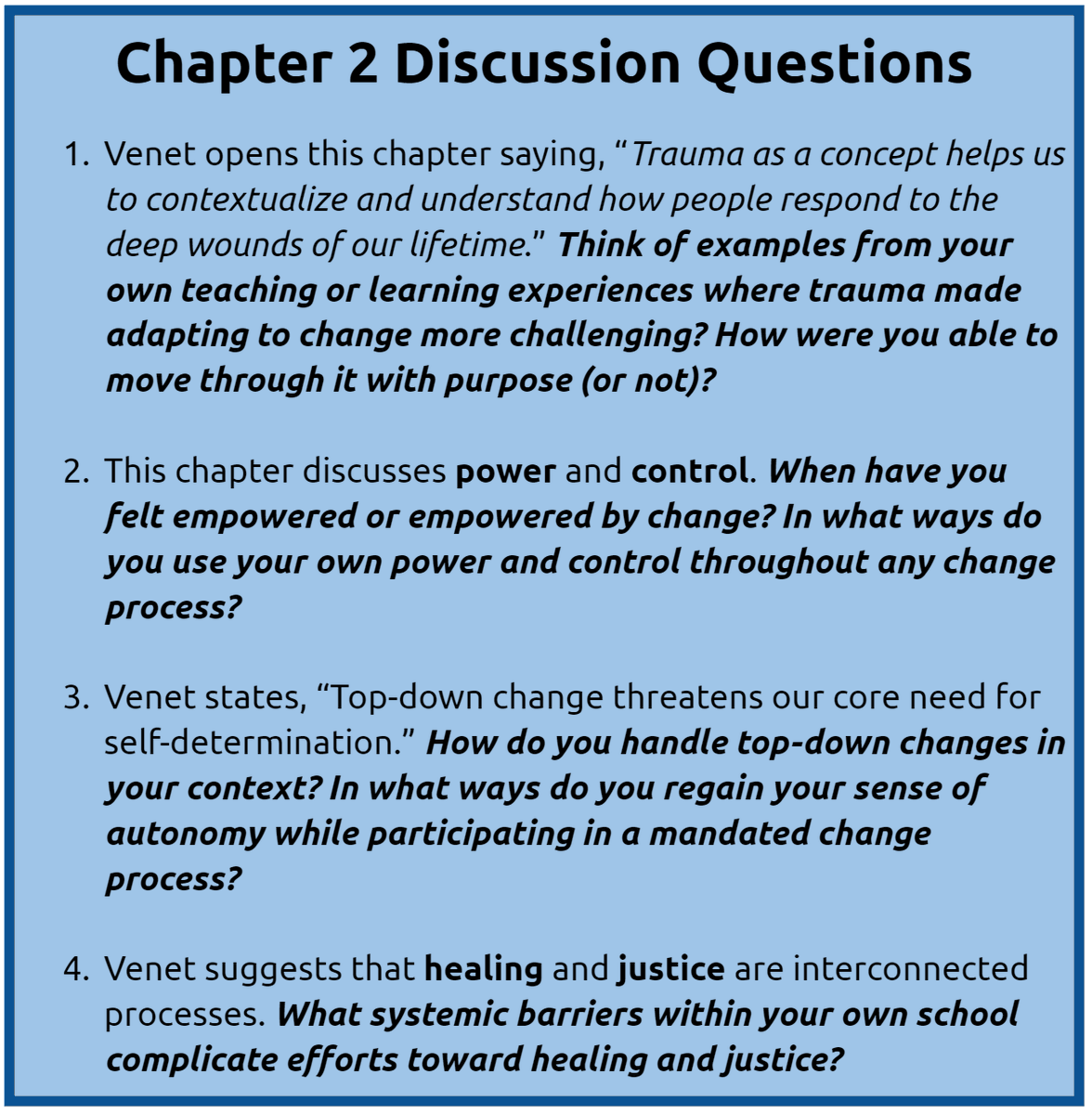 MrNeibauer's tweet photo. Chapter 2 of @AlexSVenet's Becoming an Everyday Changemaker discusses communal stress and change efforts. What are your thoughts? Join @MarcusLuther6 and I over at Substack for our #slowread #bookclub.
https://t.co/DW0ZqeFv0K https://t.co/DHlsLwnLtu