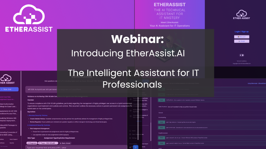 EfficientEther is hosting Webinar: Introducing EtherAssist.AI - The Intelligent Assistant for IT Pro. Make sure to attend it on November 13. linkedin.com/events/webinar… 

#AI #ITPRO #EUC